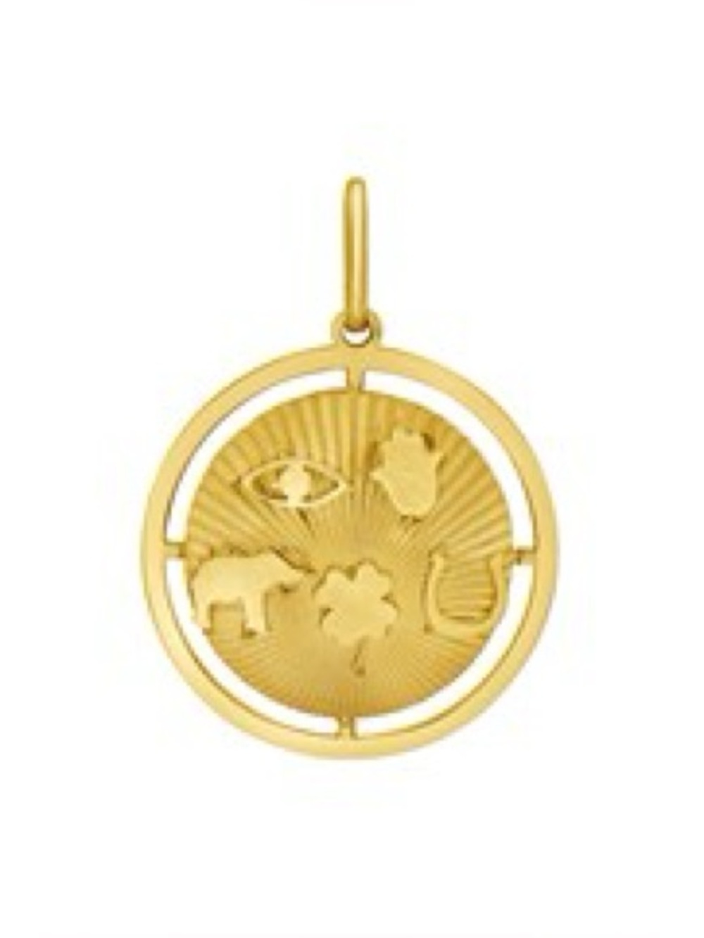 Gold-Tone Small Pets Charm Pendant - Gold